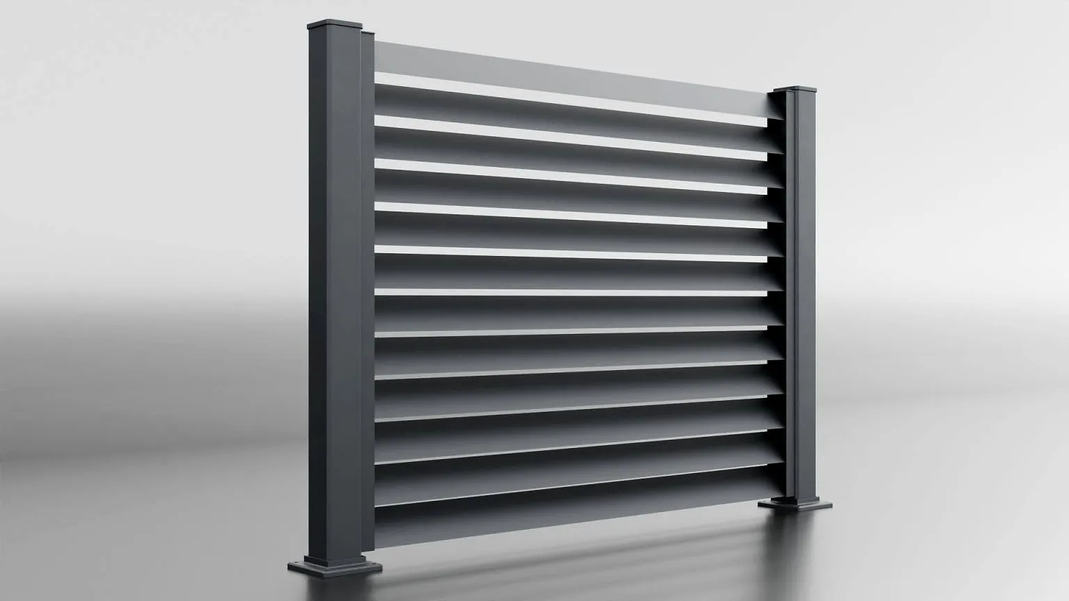 Model aluminijaste ograje z vodoravnimi profili