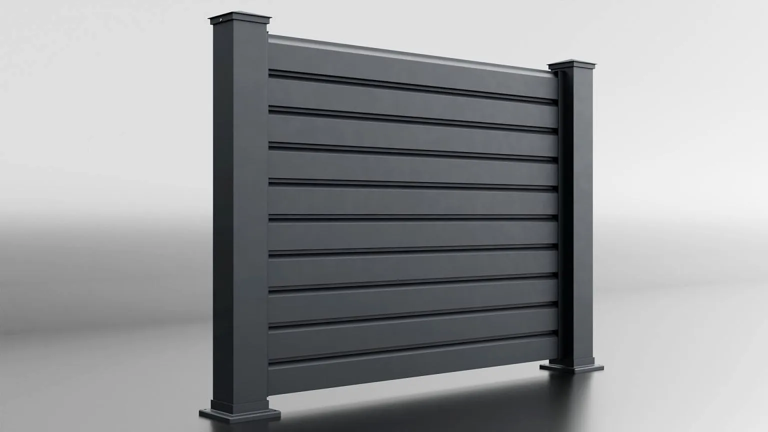 Modell blickdichter Aluminiumzaun